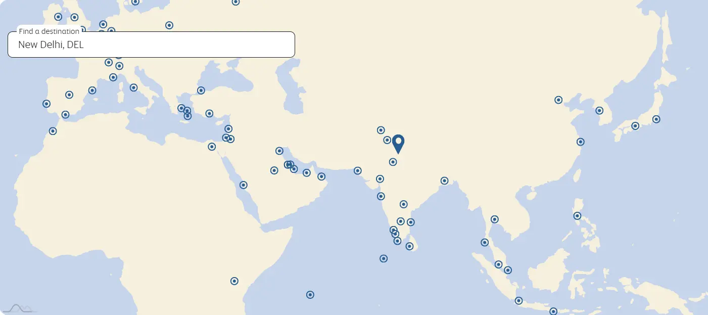 Etihad Route Map