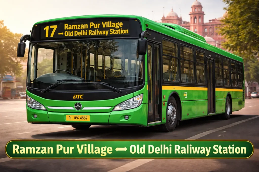 DTC 17 Ramzan Pur Village ⇔ Old Delhi Railway Station