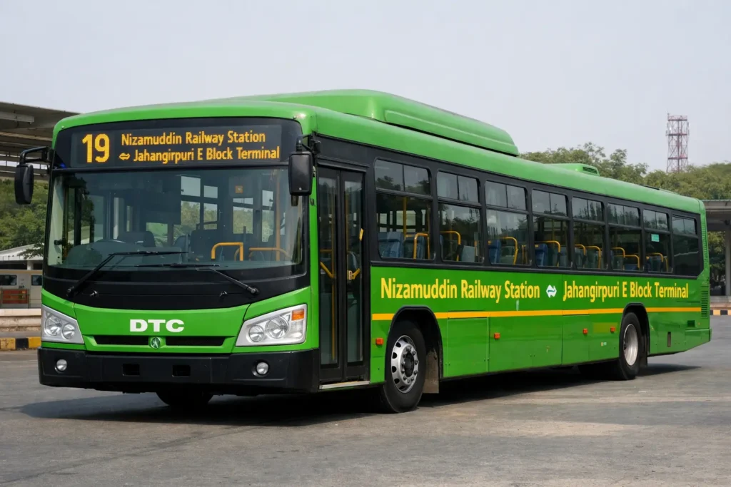DTC 19 Nizamuddin Railway Station ⇔ Jahangirpuri E Block Terminal