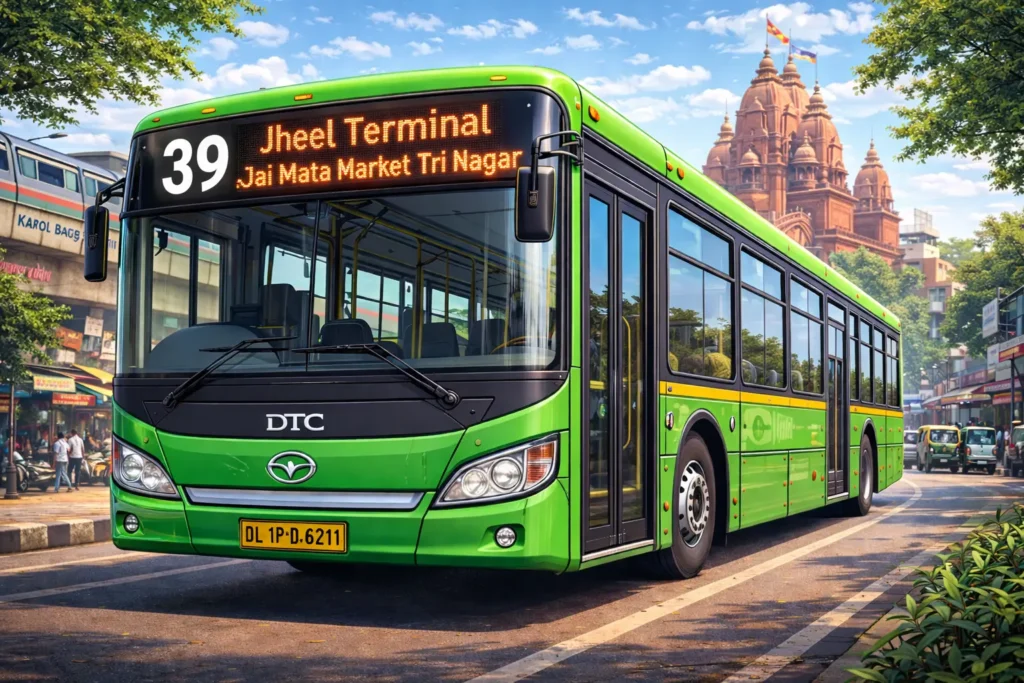 DTC 39 Jheel Terminal to Jai Mata Market Tri Nagar