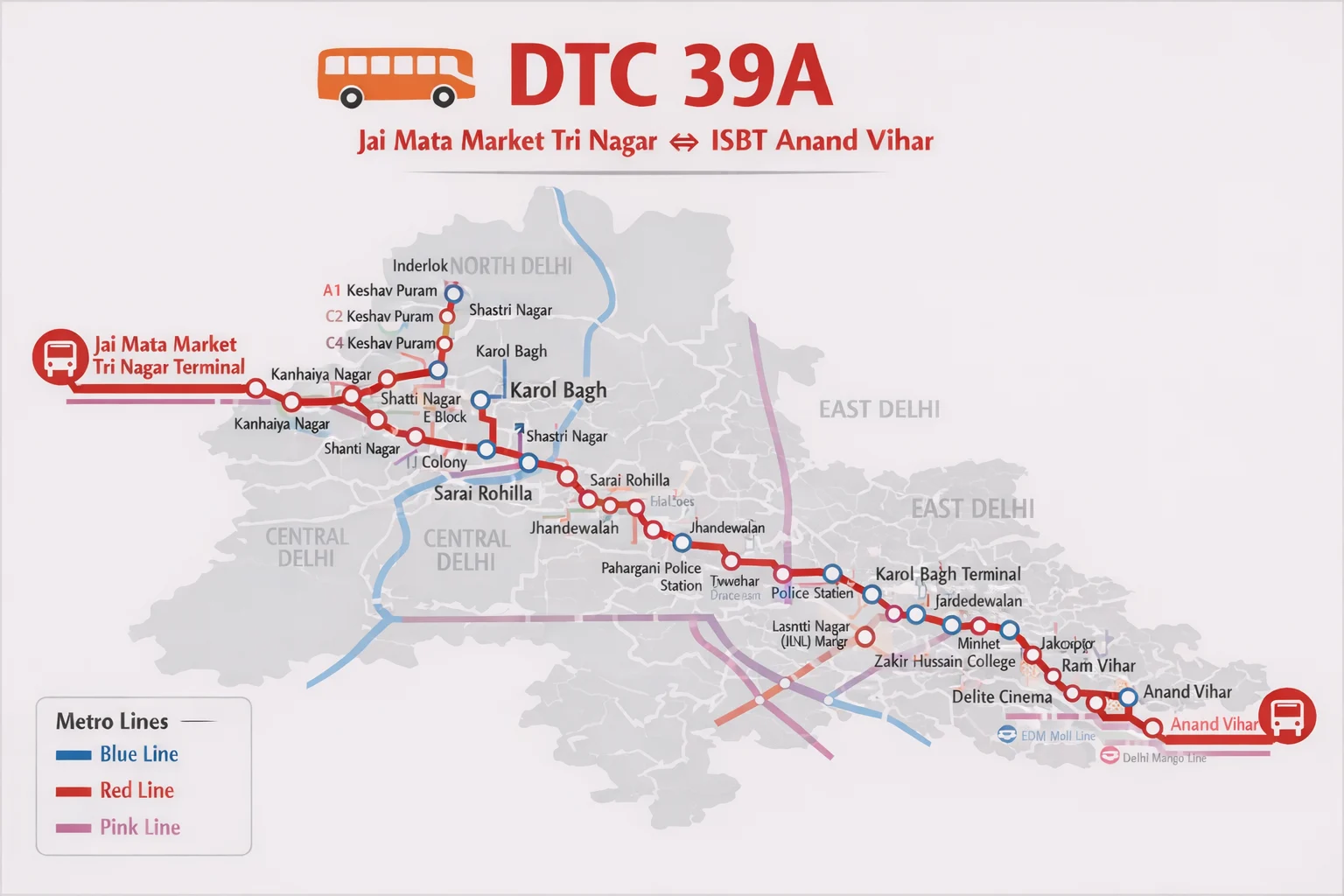 DTC 39A  bus routes