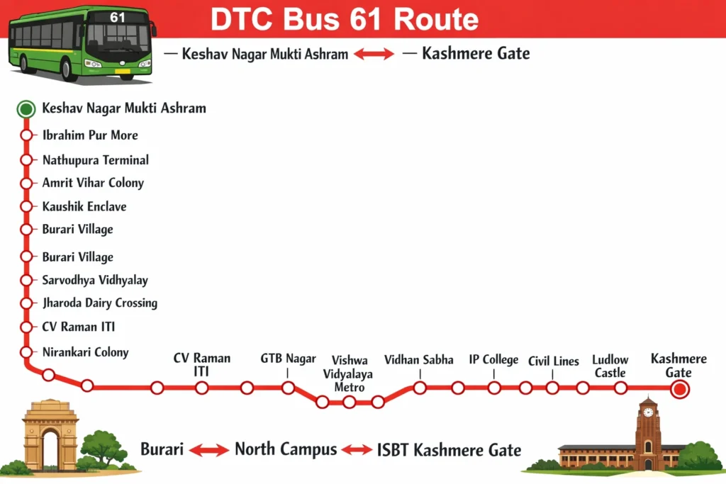 DTC 61 bus routes DTC 61 bus routes